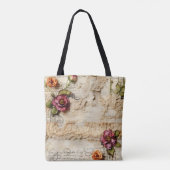 Liebe des Vintagen Dokuments mit Blume (8) Tasche (Rückseite)