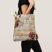 Liebe des Vintagen Dokuments mit Blume (8) Tasche (Von Nahem)