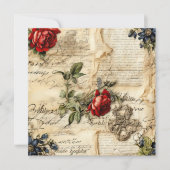 Liebe des Vintagen Dokuments mit Blume (9) (Vorderseite)