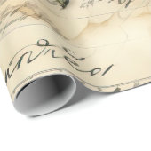 Liebe des Vintagen Dokuments mit Blume (9) Geschenkpapier (Rolleneckpunkt)