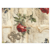 Liebe des Vintagen Dokuments mit Blume (9) Tischdecke (Vorderseite (Horizontal))