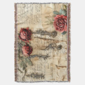 Liebe des Vintagen Pergaments mit Blume (4) Decke (Vorderseite Vertikal)