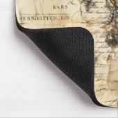 Liebe des Vintagen Pergaments mit Blume (4) Mousepad (Ecke)