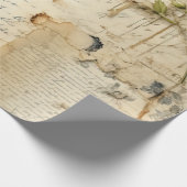 Liebe des Vintagen Pergaments mit Blume (6) Geschenkpapier (Ecke)