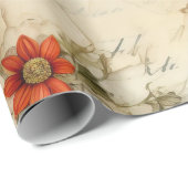 Liebe des Vintagen Pergaments mit Blume (6) Geschenkpapier (Rolleneckpunkt)