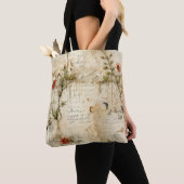 Liebe des Vintagen Pergaments mit Blume (6) Tasche (Von Nahem)