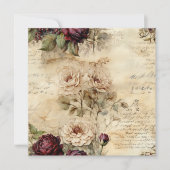 Liebe des Vintagen Pergaments mit Blume (7) (Vorderseite)