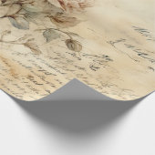 Liebe des Vintagen Pergaments mit Blume (7) Geschenkpapier (Ecke)