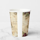 Liebe des Vintagen Pergaments mit Blume (7) Pappbecher (Links)