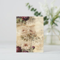 Liebe des Vintagen Pergaments mit Blume (7)