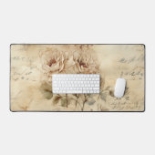 Liebe des Vintagen Pergaments mit Blume (7) Schreibtischunterlage (Tastatur & Maus)