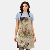 Liebe des Vintagen Pergaments mit Blume (7) Schürze (Getragen)