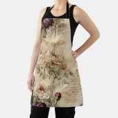 Liebe des Vintagen Pergaments mit Blume (7) Schürze (InSitu)