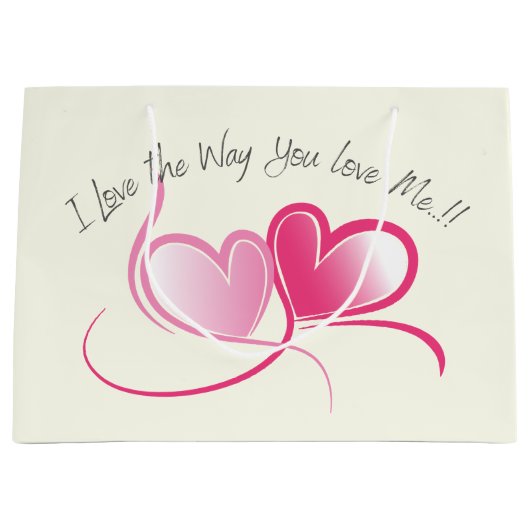 Liebe des Walentins Große Geschenktüte (Vorderseite)