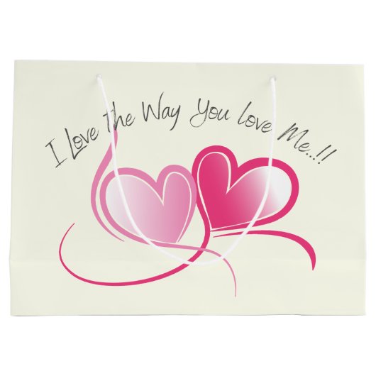 Liebe des Walentins Große Geschenktüte (Rückseite)