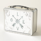 Liebe des Watercolorwanderlust-Abenteuer-III | Metall Brotdose (Rückseite)