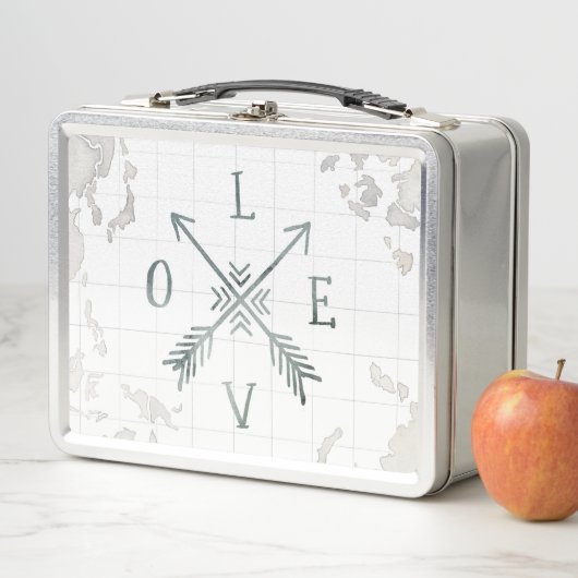 Liebe des Watercolorwanderlust-Abenteuer-III | Metall Brotdose (Beispiel)