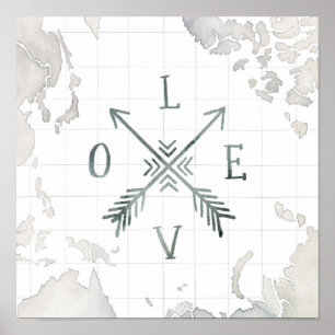 Liebe des Watercolorwanderlust-Abenteuer-III   Poster