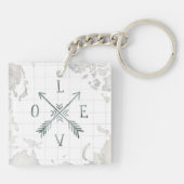 Liebe des Watercolorwanderlust-Abenteuer-III | Schlüsselanhänger (Rückseite)