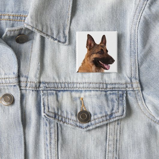 Liebe des Welpen-Hundes der deutschen Hirte Button (Beispiel)
