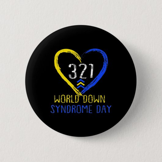 Liebe des Welt-Down-Syndrom-Bewusstseins-Tages 3 Button (Vorderseite)