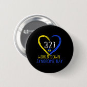 Liebe des Welt-Down-Syndrom-Bewusstseins-Tages 3 Button (Vorne & Hinten)