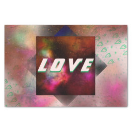 Liebe des Weltraums - Nebel, Sterne, Herzen Seidenpapier