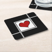 Liebe Design Rechteckiger Pappuntersetzer (angewinkelt)