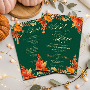 Liebe-Details auf Back Floral Wedding Folieneinladung