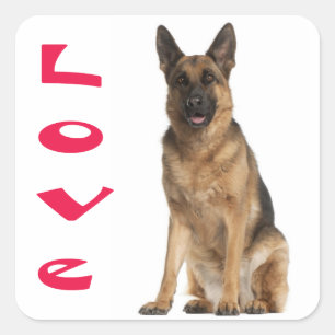 Liebe Deutsche Schäferhund Welpen Hund Aufkleber