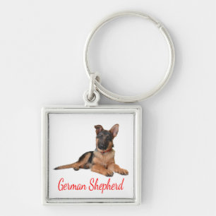 Liebe Deutsche Schäferhund-Welpen-Hund-Schlüsselan Schlüsselanhänger
