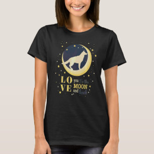 Liebe Deutscher Schäferhund Gsd zum Mond T-Shirt