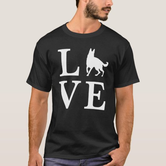 LIEBE - Deutscher Schäferhund T-Shirt (Vorderseite)