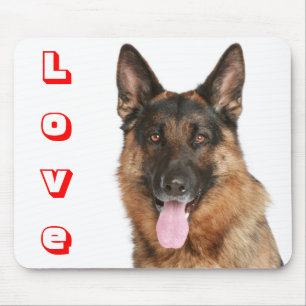 Liebe Deutscher Schäferhund Welpe Hund Portrait Ma Mousepad