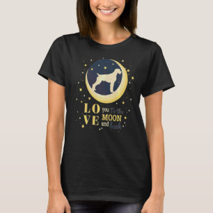 Liebe deutsches Drahthaar, das auf den Mond zeigt T-Shirt