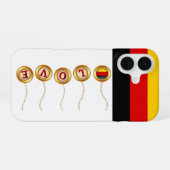 Liebe Deutschland Apple IPhone Fall 16 Hülle (Rückseite (Horizontal))