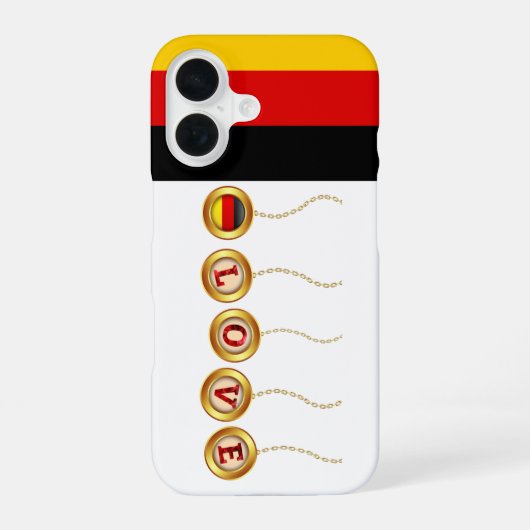 Liebe Deutschland Apple IPhone Fall 16 Hülle (Rückseite)