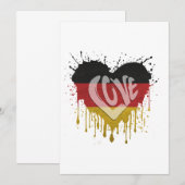 Liebe Deutschland Flagge Einladung (Vorne/Hinten)