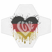 Liebe Deutschland Flagge Fußball (Flach)