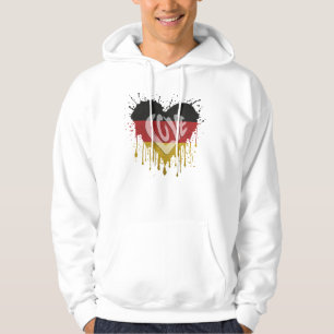Liebe Deutschland Flagge Hoodie
