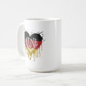 Liebe Deutschland Flagge Kaffeetasse (Vorderseite Links)