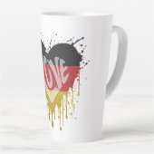 Liebe Deutschland Flagge Milchtasse (Rechte Ecke)