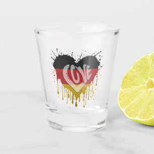 Liebe Deutschland Flagge Schnapsglas