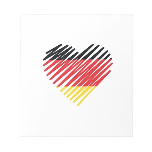 Liebe Deutschland - Stolz Notizblock (Vorderseite)