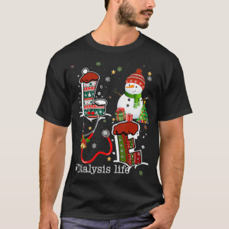 Liebe Dialyse Life Snowman Weihnachten für Nurse N T-Shirt