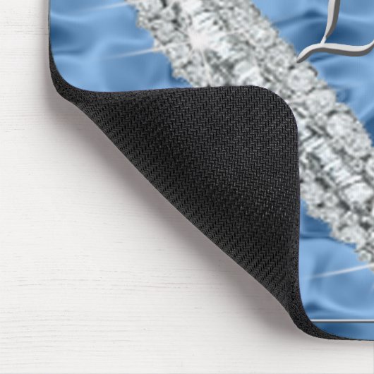 Liebe Diamond Heart Blue Mouse Pad Mousepad (Ecke)