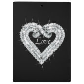 Liebe Diamond Heart Clipboard Klemmbrett (Rückseite)