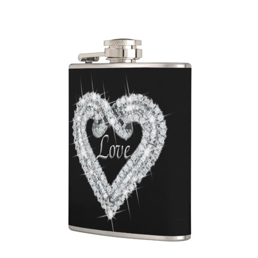 Liebe Diamond Heart Flask Flachmann (Links)