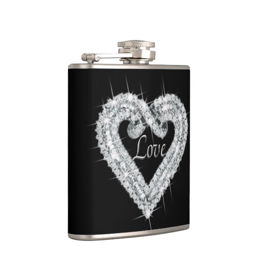 Liebe Diamond Heart Flask Flachmann (Rechts)