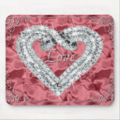 Liebe Diamond Heart Red Mouse Pad Mousepad (Vorne)
